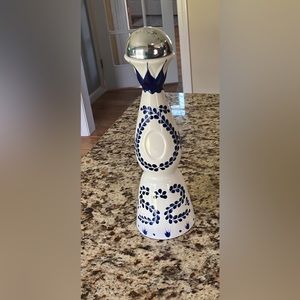 Small Clase Azul Tequila Ceramic Empty Bottle. Missing front decal.